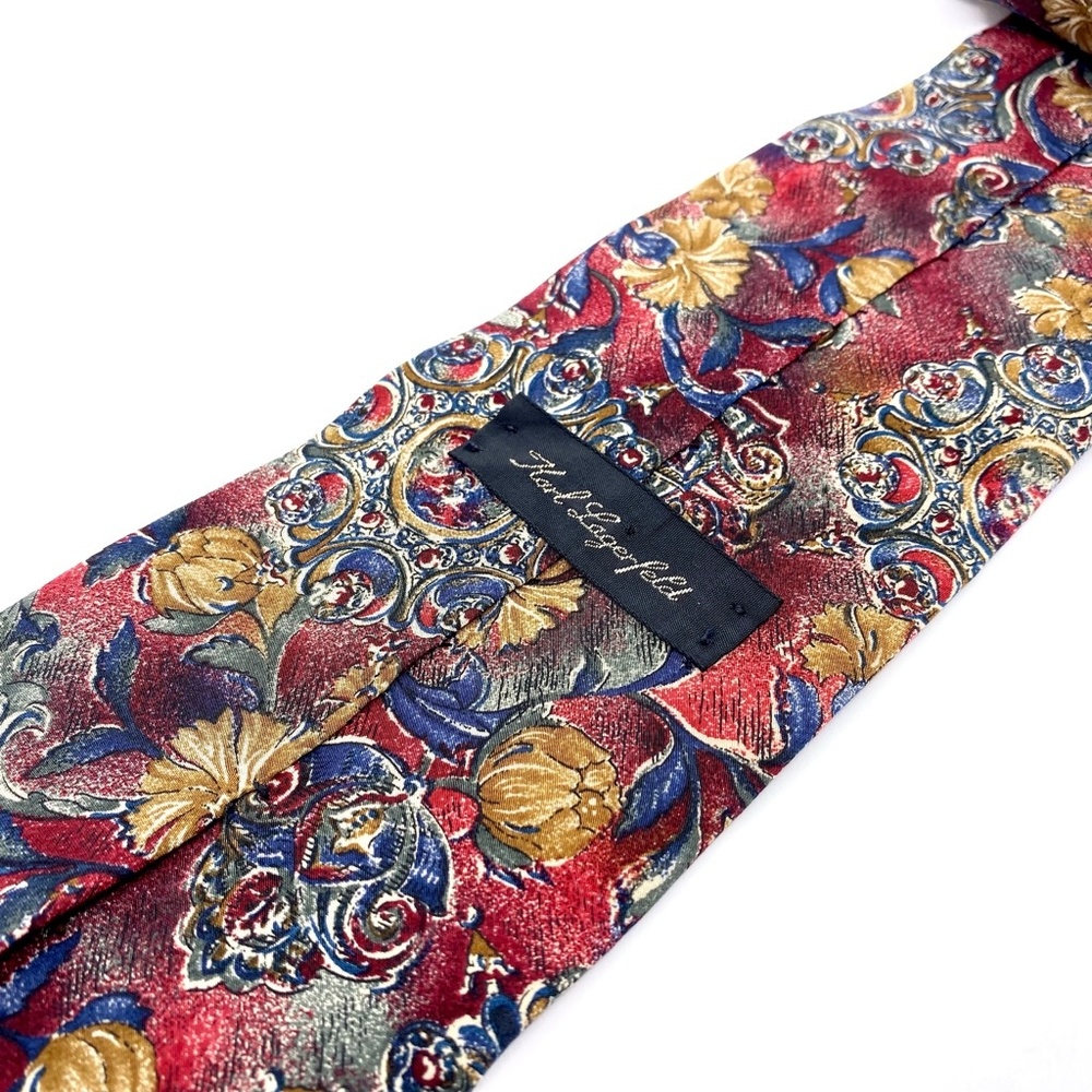 Karl Lagerfeld Tie Silk Floral Pattern - Picture 3 of 3
